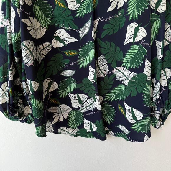 Buenos Ninos Tropical Polyester Blouse V Neck - Picture 5 of 11